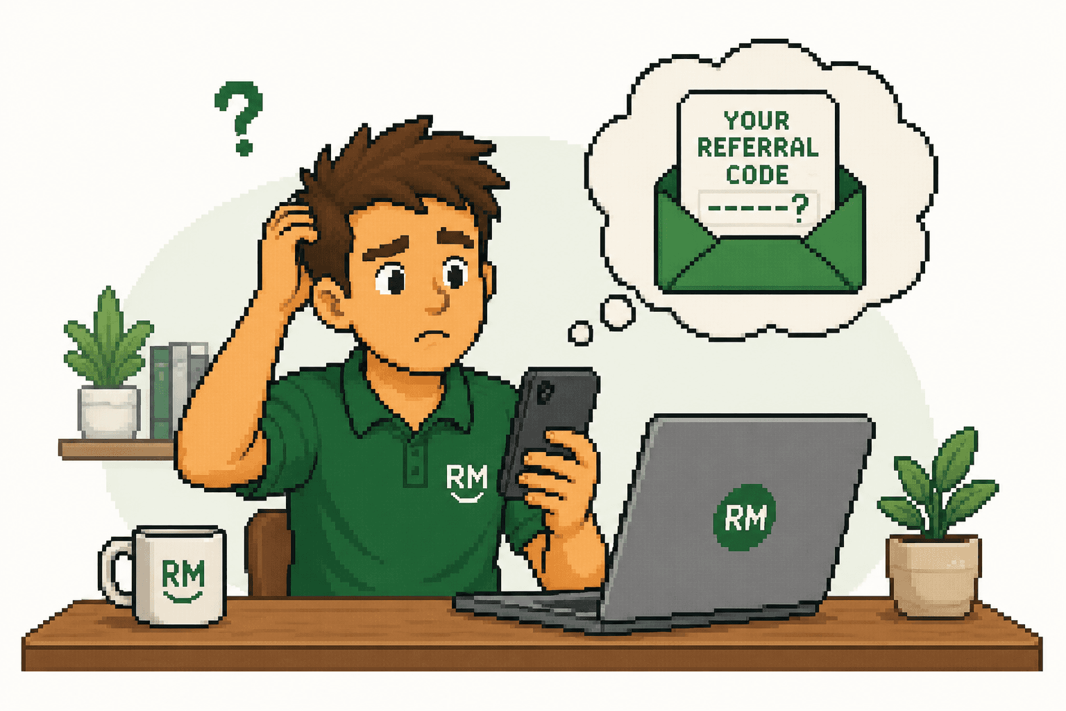A person checking their phone after forgetting to use a referral code
